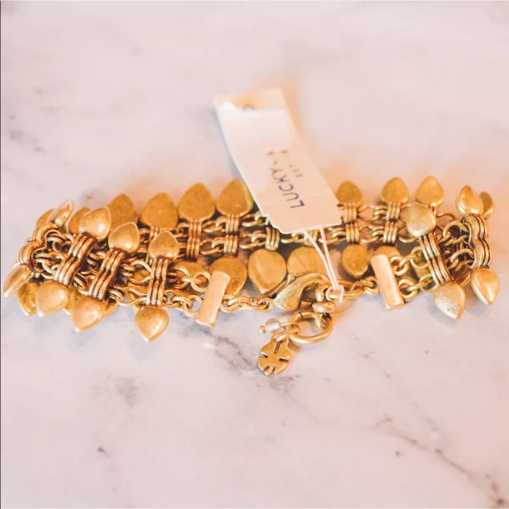Lucky Brand Women’s Art Deco Brass Bracelet - Picture 7 of 7